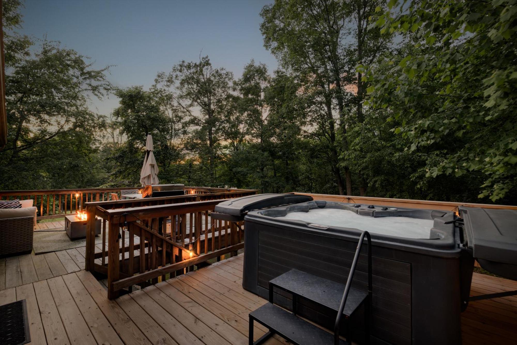 Shenandoah Dog Friendly Cabin With River Access, Hot Tub, Fire Pit, Bbq, Outdoor Dining شيناندواه المظهر الخارجي الصورة